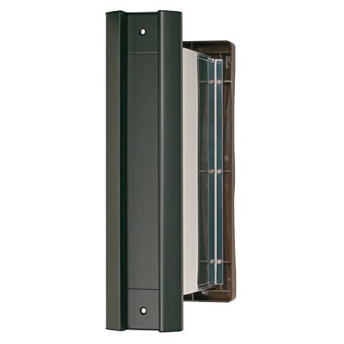 水上:No.2000ポスト 内フタ気密型 タテ型 大壁用（壁厚調整範囲141~190mm） 黒 1-5837