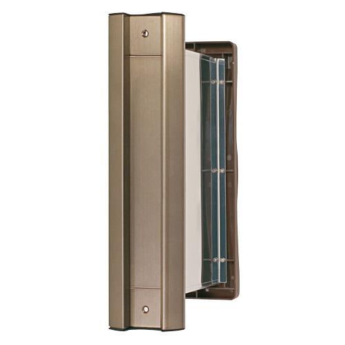 水上 No.2000ポスト 内フタ気密型 タテ型 厚壁用（壁厚調整範囲191~290mm） アンバー 1-5861