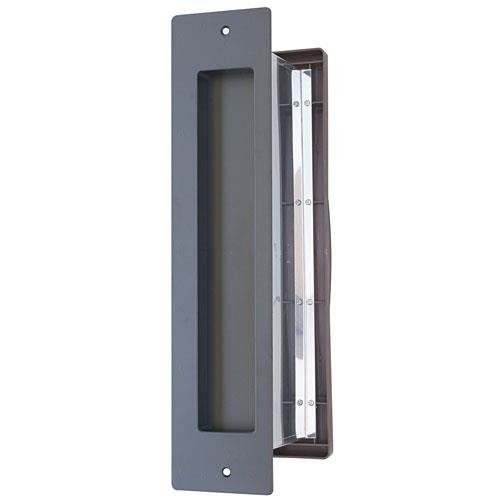 水上 No.3000ポスト 内フタ気密型 タテ型 大壁用 （壁厚調整範囲141~190mm） 黒 1-5937 ポスト 埋め込み 建築金物 3000ポスト 水上金属 大壁用（壁厚調整範囲141～190mm）