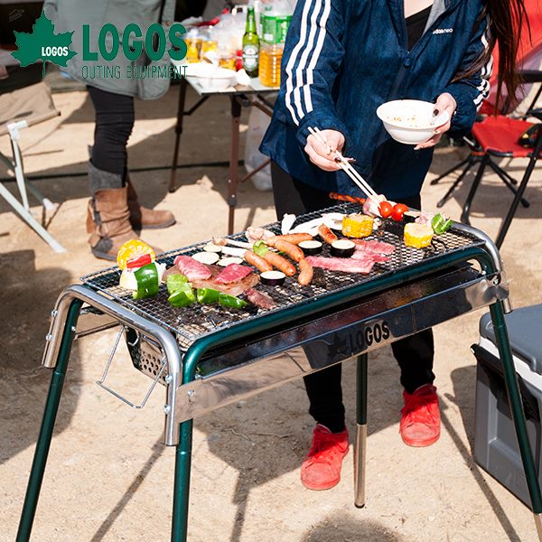 あす楽 ロゴス(LOGOS):チューブグリルSmart80 L バーベキューグリル BBQ バーベキューコンロ キャンプ 焚き火台 アウトドア 81062613