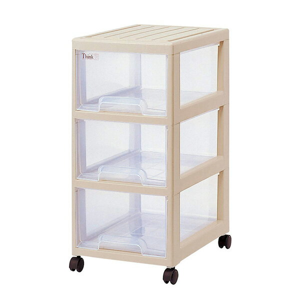 サンコープラスチック キャスター付き シンク 1030 ソフトベージュ 3513433