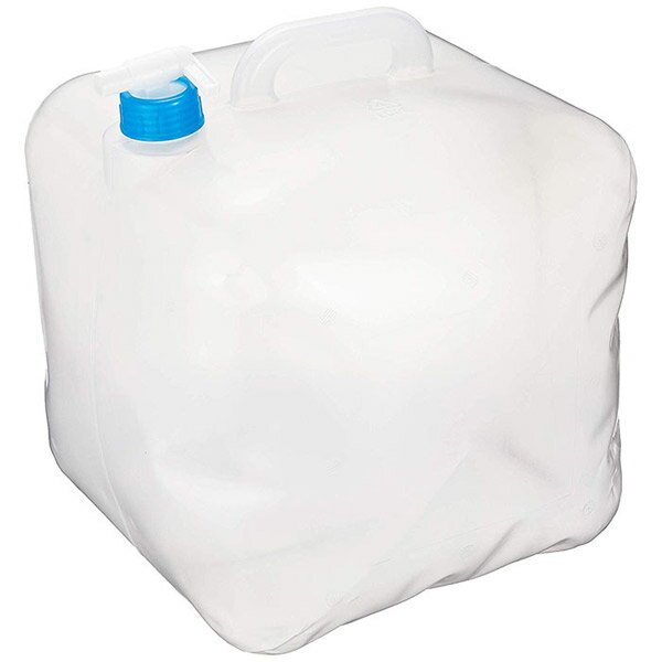 ノムラテック:防災用給水タンク ウォータータンク 20L 乳白色 N-3034 生活用品 防犯用品 防災用品 屋内安全用品 防災グッズ 給水タンク 折りたたみ式 コック付き 非常時用 N-3034