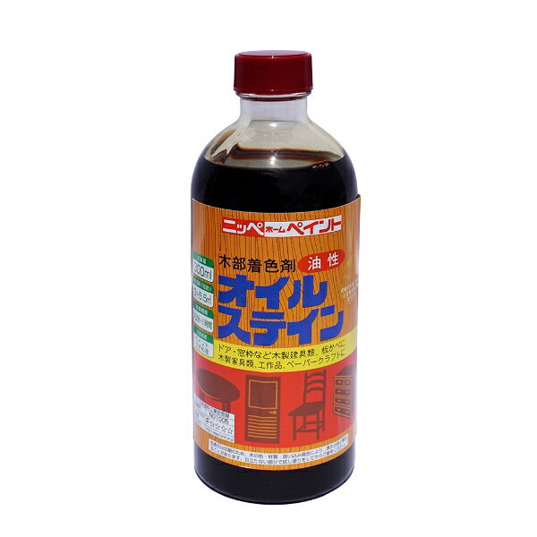 ニッペホームプロダクツ:オイルステイン チーク 300ml 4976124520303【メーカー直送品】【地域制限有】 着色力抜群 油性ステイン塗料 木部用着色剤 強い浸透性