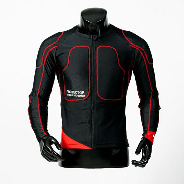 南海部品 プロテクターインナージャケット （サーモトロン） ブラック＆レッド M SDW6109A-M