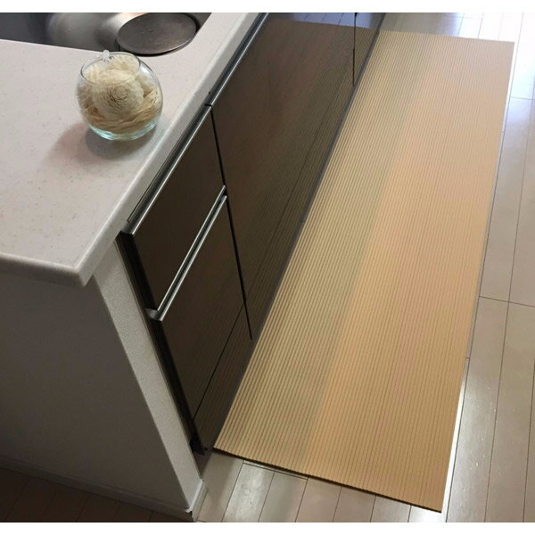 岡安ゴム:ふく楽マット for Kitchen 90cm×50cm クリームイエロー 4573213473245 水洗いOK 断熱 アンダーマット 柔らかい おすすめ 家事グッズ