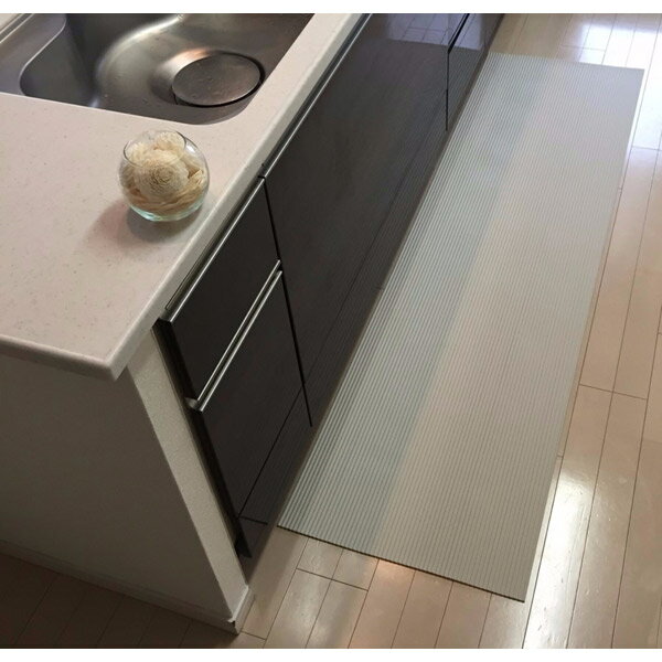 岡安ゴム:ふく楽マット for Kitchen 90cm×50cm オフホワイト 4573213473269 水洗いOK 断熱 アンダーマット 柔らかい おすすめ 家事グッズ