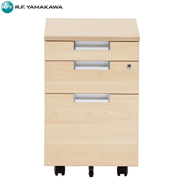【法人限定】【車両制限】【車上渡し】【地域制限有】【メーカー直送】アール・エフ・ヤマカワ レーニョ インサイドワゴン ナチュラル RFCA-NJ3 デスク収納 ワゴン キャビネット 書類収納 ファイル