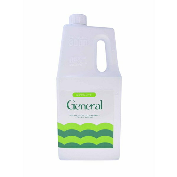 ニチドウ:ミラクル ゼネラルシャンプー 3L 4975677015397 犬 シャンプー 泡 皮膚 被毛 全犬種 お手入れ ケア 清潔
