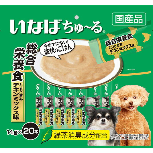 いなばペットフード いなばちゅ～る 総合栄養食 とりささみ チキンミックス味 14g （20本入） DS-121 ..