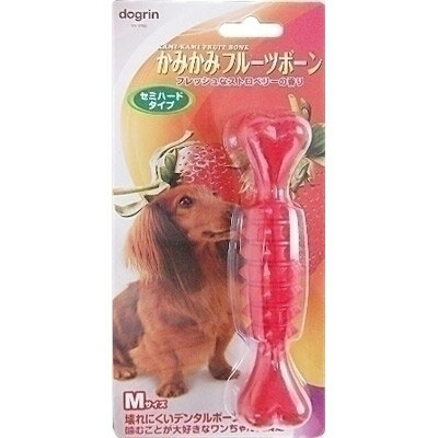 スーパーキャット:かみかみフルーツボーン ストロベリー M セミハードタイプ DM-407