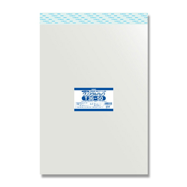 HEIKO（ヘイコー） 【50枚】OPP袋 OPPクリスタルパック T-36-50（テープ付き） 006753515 透明袋 透明 ..