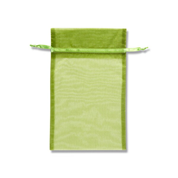 HEIKO(ヘイコー):オーガンジーバッグ 平袋タイプ L オリーブ(OL) 10枚 008705057 ラッピング 巾着 バッグ オーガンジー 袋 リボン ギ...