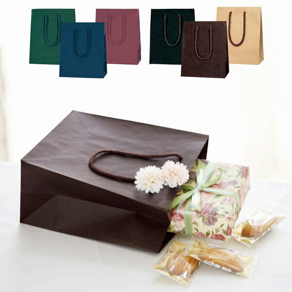 HEIKO（ヘイコー） 手提げ紙袋 カラーチャームバッグ 20-12 紺 10枚入り 005330102