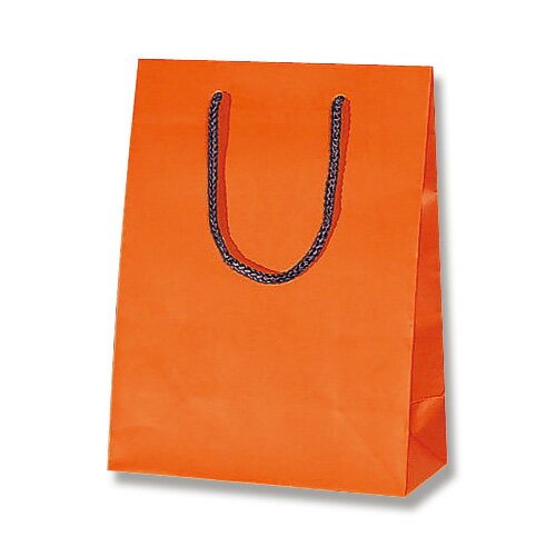 HEIKO（ヘイコー） 手提げ紙袋 ブライトバッグ T-3 Dオレンジ（マットタイプ） 10枚入り 006143160
