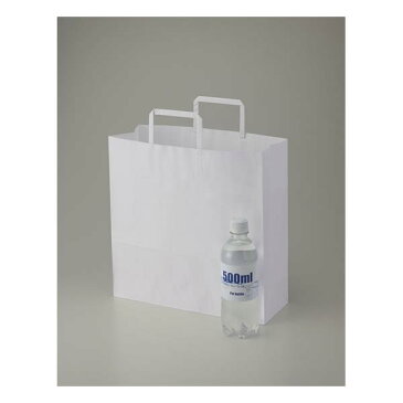 シモジマ:HEIKO 紙袋 H25チャームバッグ 3才(平手) 晒白無地 50枚 003262520