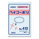 HEIKO（ヘイコー）:【100枚】ポリ袋 透明 ヘイコーポリエチレン袋 0.04mm厚 No.412 006618200 ビニール袋 ポリ袋 ポリエチレン 規格袋 ヘイコー ポリ HEIKO 100枚 006618200