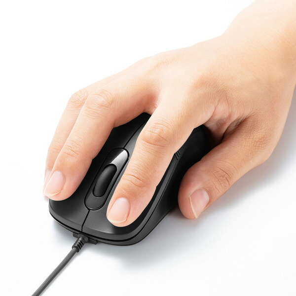 サンワサプライ 有線ブルーLEDマウス MA-BL138BK