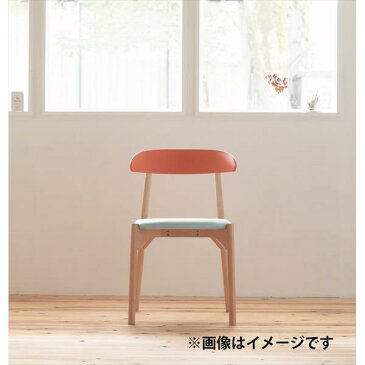 【後払い不可】【代引不可】【受注生産品】創生商事:bokuno Chair 41.5cm レッド×ナチュラル BC-436