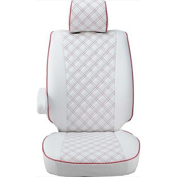 Clazzio（クラッツィオ） シートカバー（キルティングタイプ）（ホワイト×レッド） ダイハツ ムーヴ ラテ L5#0S系 ED-0654