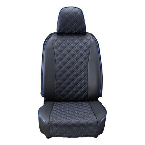 Clazzio（クラッツィオ） シートカバー（キルティングタイプ）（ブラック×ブルー） ダイハツ タント/カスタム LA6#0S系 ED-6514