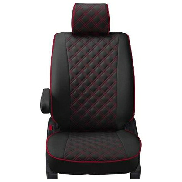Clazzio（クラッツィオ） シートカバー（キルティングタイプ）（ブラック×レッドステッチ） ダイハツ ウェイク LA700系 ED-6533
