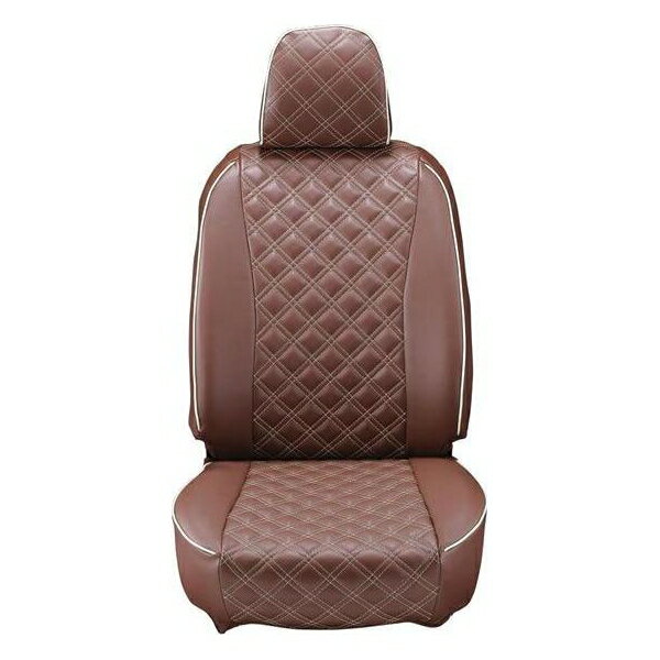 Clazzio（クラッツィオ）:シートカバー（キルティングタイプ）（ブラウン×アイボリーステッチ） 日産 セレナ C26系 8人乗り EN-0573