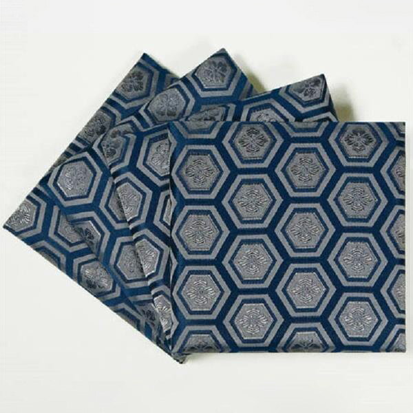 【メーカー直送】柘産業 ペデスタル（板付ウレタン入座卓敷）18cm角 紺 4枚入 Z20-7