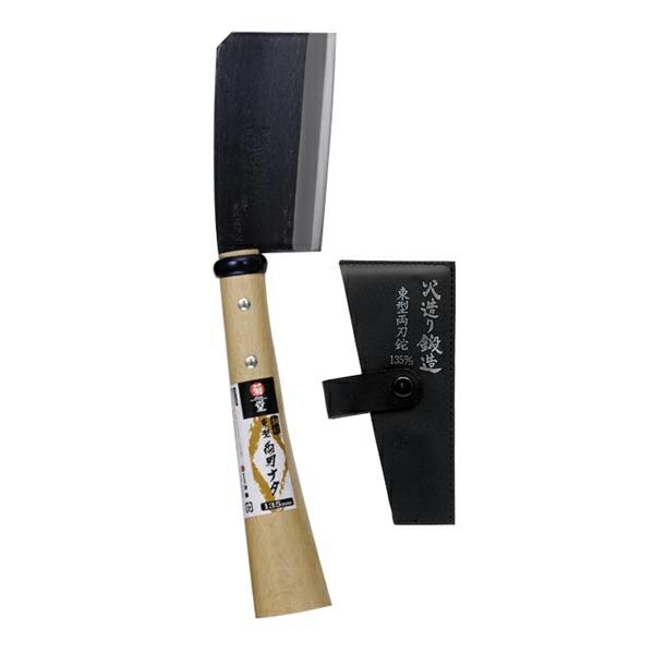 菊堂:東型両刃ナタ 135mm 4907052747524 高儀 枝打 薪割り キャンプ 日本製
