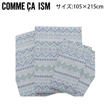 【代引不可】昭和西川:COMME CA ISM　敷きふとんカバー　シャボン　105×215cm(ブルー) 22402-66516/305(B)