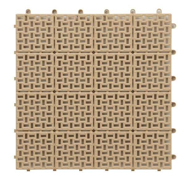 【ポイント10倍】山崎産業:水切りユニット ベージュ ジョイント ベランダ 庭 バルコニー 玄関マット おしゃれ 屋外 プラスチック ガーデン ガーデニング