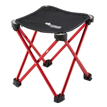 あす楽 ロゴス(LOGOS):7075キュービックチェア-AF(レッド)【ステンレスパーツ】 73175001