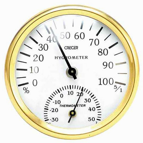 クレセル:温度計・湿度計 CR-101W 4955286803370 大工道具 測定具 温度計・環境測定器
