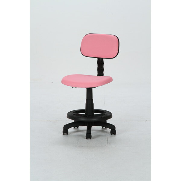 【地域制限有】【メーカー直送】不二貿易 学童チェアー ブラック/ピンク 00082690