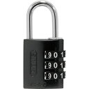 ABUS(アブス):ナンバー可変式ダイヤル錠 145-BigD/30 BLACK 幅31mm ツル径5mm ブラック 145-BIGD/30 オレンジブック 1147800(2)