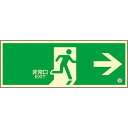 日本緑十字社:緑十字 高輝度蓄光避難誘導ステッカー標識 非常口→ 蓄光SN-2801 120×360 消防認定品 360801 オレンジブック 3873501