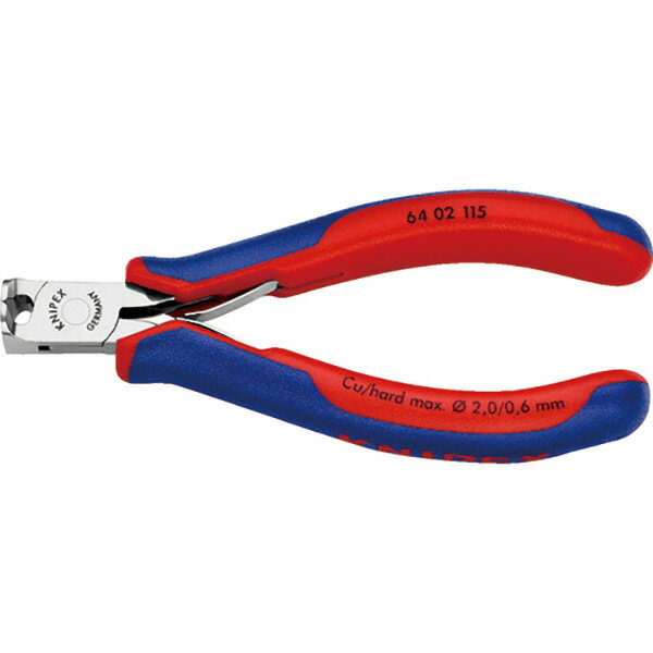 KNIPEX(クニペックス): エレクトロニクスエンドカッティングニッパー 6402-115 オレンジブック 8314546
