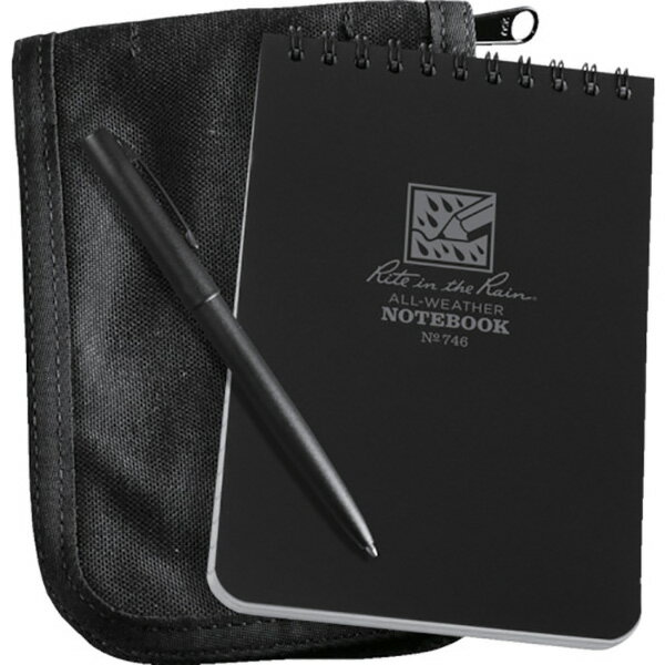 Rite in the Rain 4X6キット ブラックブック/ブラックカバー 746B-KIT