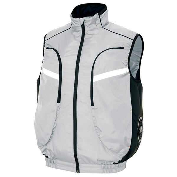 【11/15限定★抽選で100％ポイント還元】AITOZ（アイトス）:空調服ベスト　　S　シルバーグレー AZ-50195 空調服 暑さ対策 熱中症予防 空調風神服 ドライバー仕様 物流対応 サイドファン