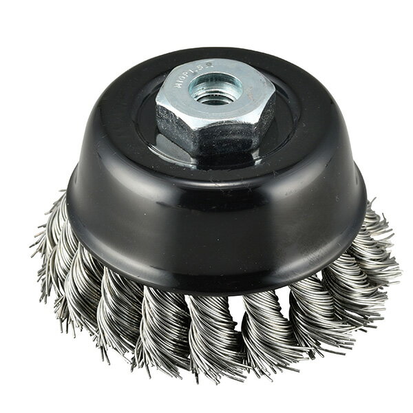 イチネンアクセス カップブラシ SUS線 ヒネリ ローズタイプ　φ75mm×M10 線径 0.50mm 00029168 イチネン..