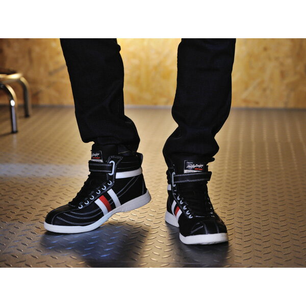 DAYTONA（デイトナ） HBS-001 SAFE シューズ ブラック/ホワイトレッドライン 990