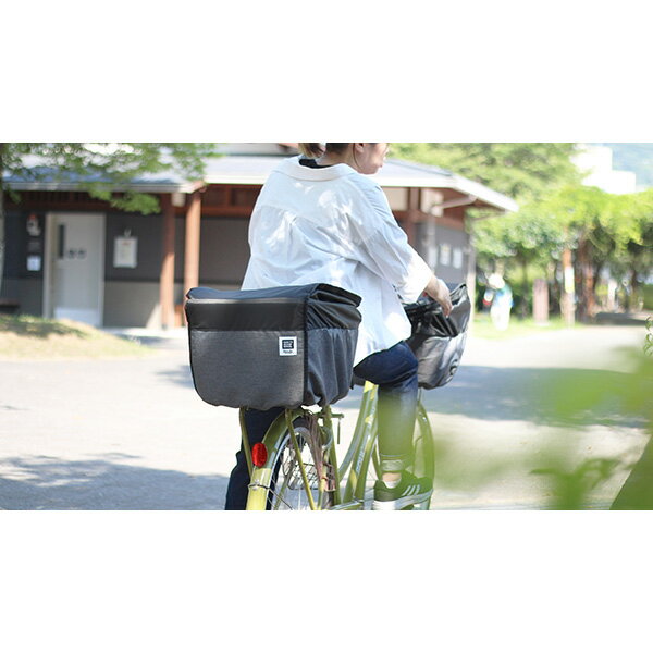 MARUTO（大久保製作所） 自転車用2段式バスケットカバーStep　後用　杢ブラック D-2R-PMK