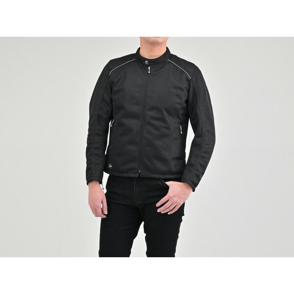 DAYTONA（デイトナ） DJ-003 メッシュシングルライダース ブラック 370