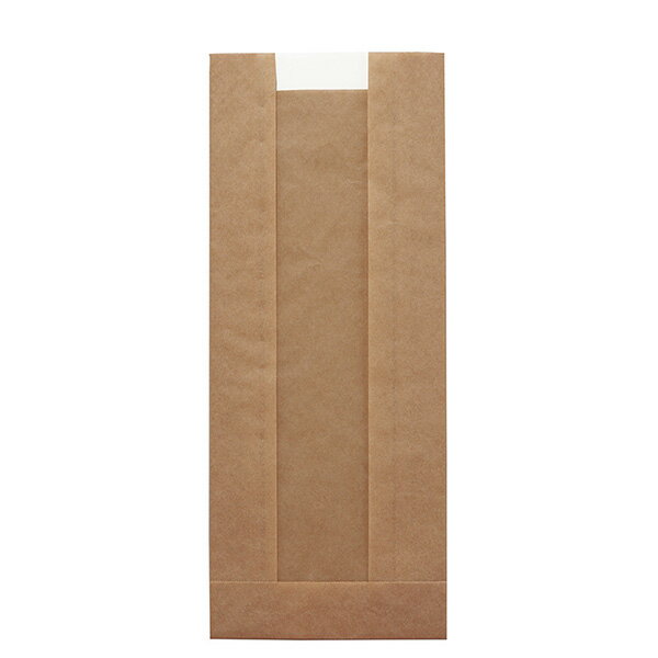 HEIKO（ヘイコー）:窓付耐油ガゼットパック　ロング　未晒無地 004180111 4180111 耐油 パン 揚げ物 油分 フライ 袋