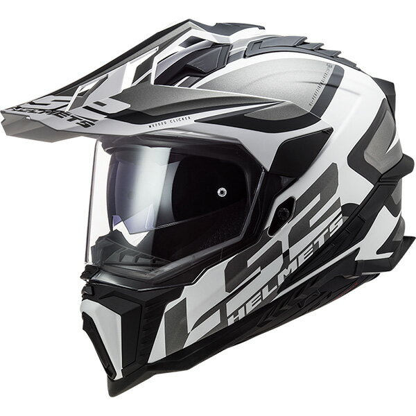 あす楽 LS2 HELMETS:EXPLORER F MATT BLACK WHITE XLサイズ 407012102XL