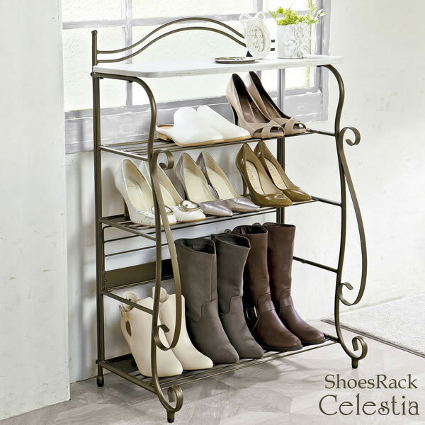 【メーカー直送】宮武製作所 セレスティアシューズラック ゴールド SR-620