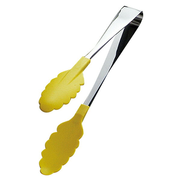 田辺金具 抗菌耐熱カラートング　ミニ　イエロー18cm 1173670