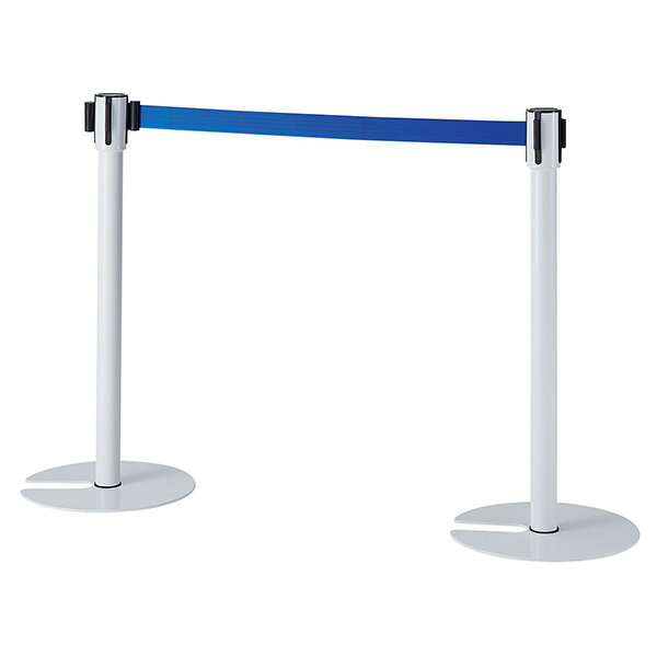 【メーカー直送】ストア・エキスプレス ベルトパーティション スタッキングタイプ ホワイト ブルー 61-813-37-1