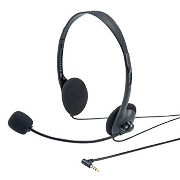 サンワサプライ:4極対応ヘッドセット MM-HS406BK