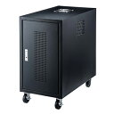 サンワサプライ キャスター付きハブボックス(4U) CP-THBOX4UBK(3)