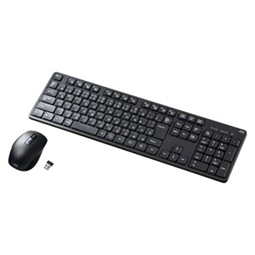 サンワサプライ ワイヤレス静音キーボードマウスセット SKB-WL37SETBK サンワサプライ ワイヤレス静音キーボードマウスセット SKB-WL37SETBK